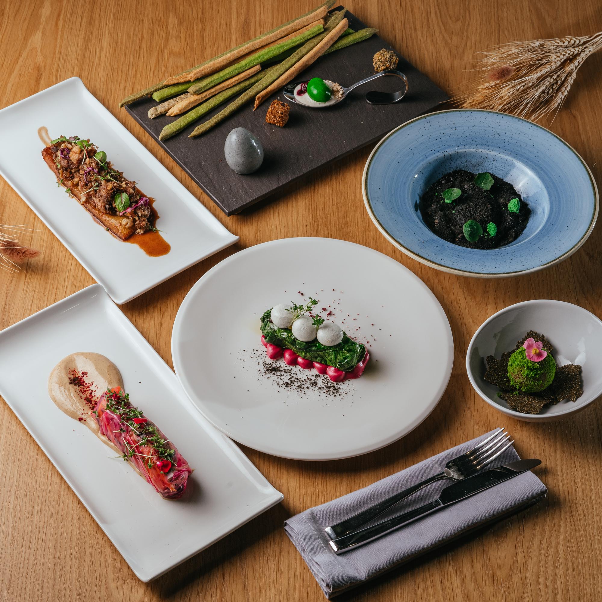 Sample plated menu overview
